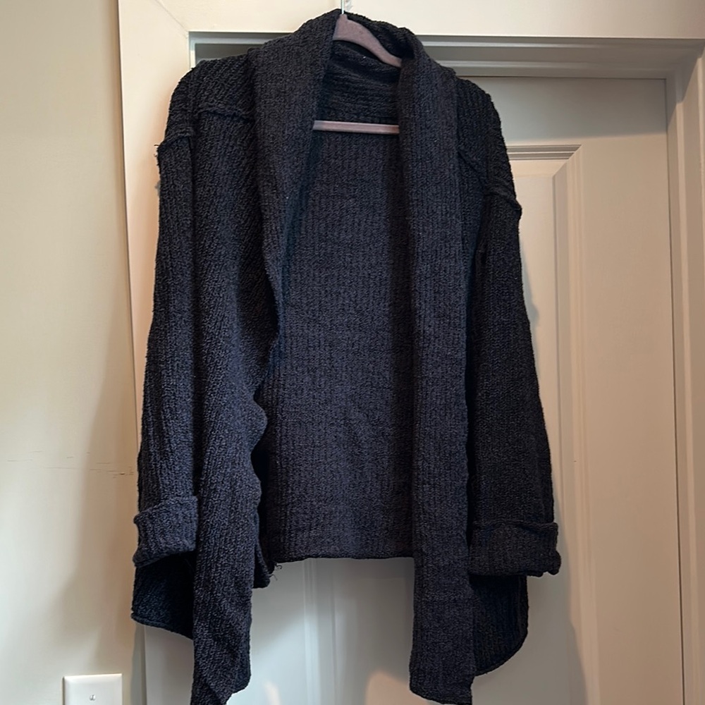 Free People Dark Blue Knit Cardigan